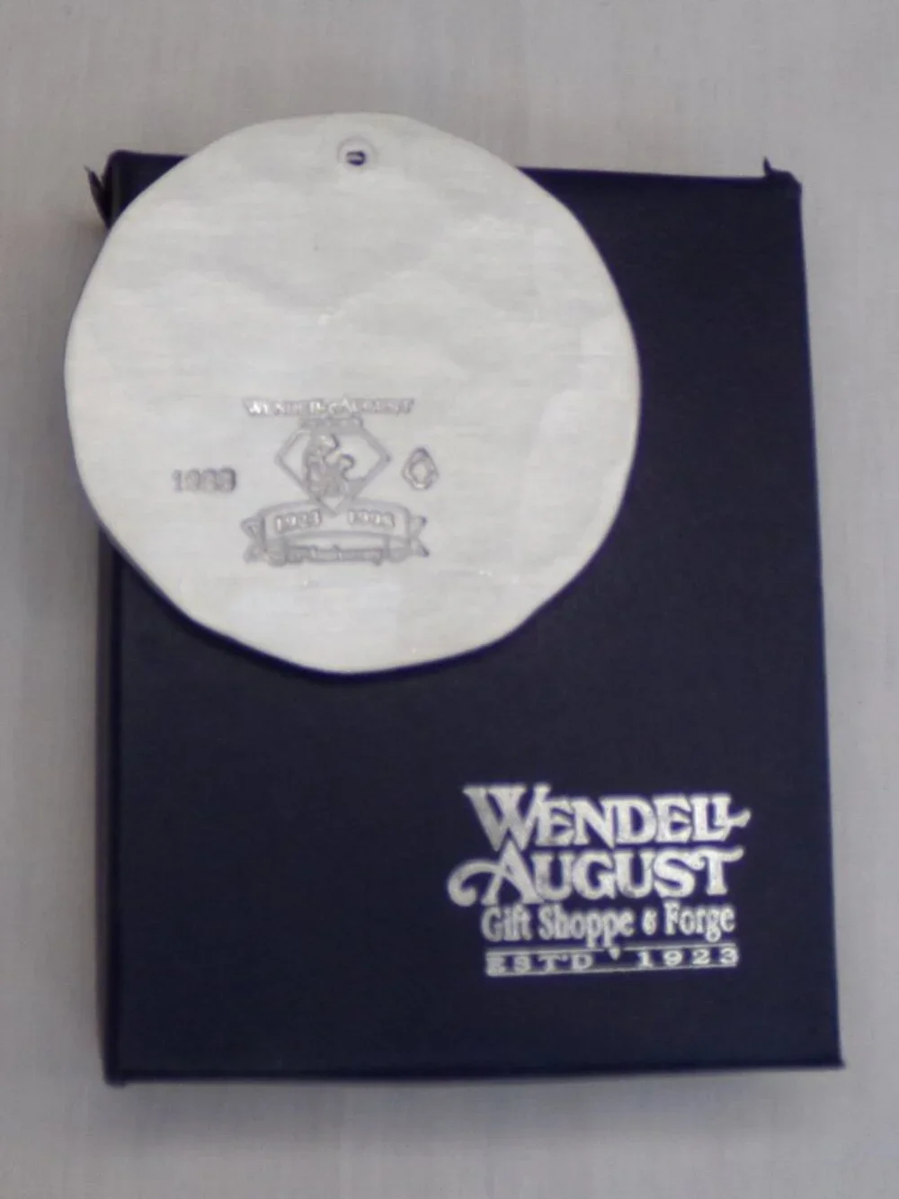 1998 Wendell August Forge Silver Tone Christmas Tree Ornament 75th Anniversary